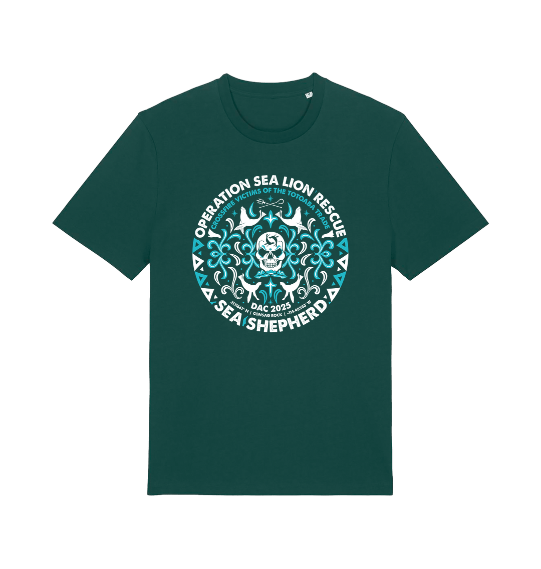 Glazed Green Printed T-shirt Front